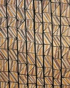 Terry Ngamandarra Wilson, Gulach (detail), painting on bark, private collection © Terry Ngamandarra, licensed by Viscopy, 2016