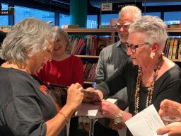 From left to right: Aunty Dr Matilda House, Prof Rae Frances (Dean of CASS, ANU), Dr Bill Arthur (CAEPR, ANU), Ms Frances Morphy (CAEPR, ANU)